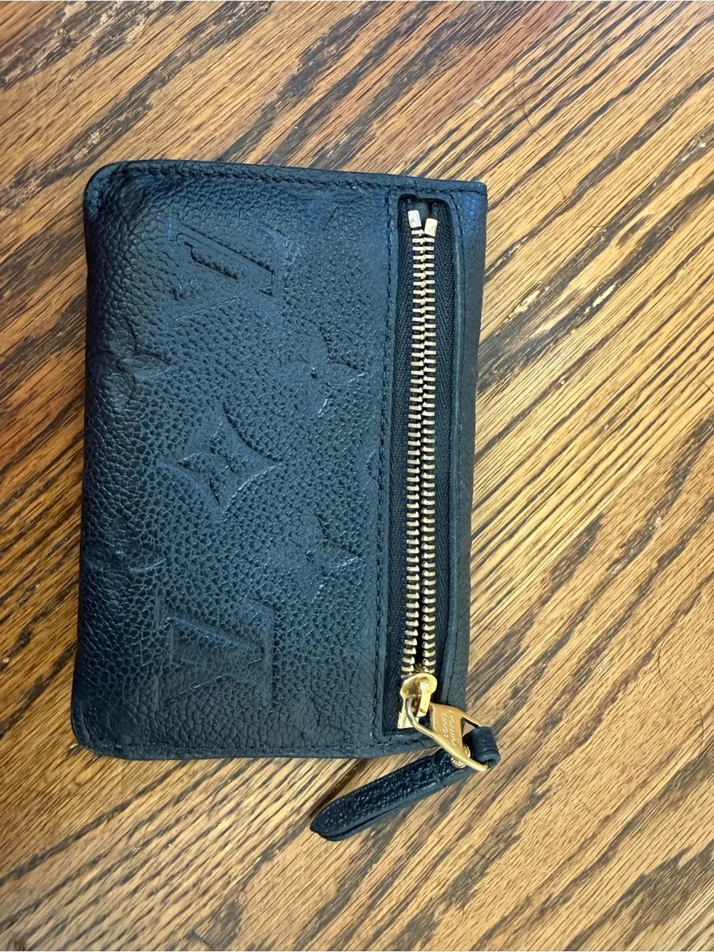 Louis Vuitton Black Leather Empriente Key Pouch